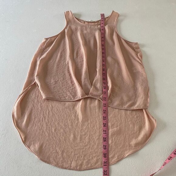 ASTR the Label Blush Draped Sleeveless High-Low Tank Top Women’s Medium Sheer La - Picture 6 of 9